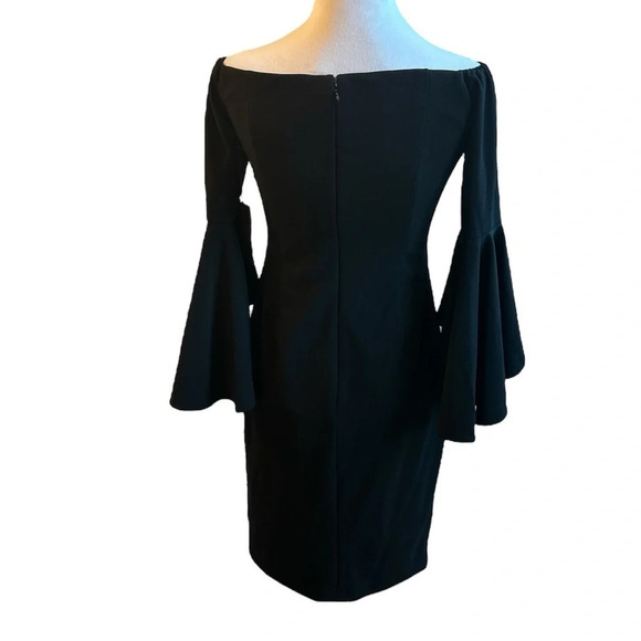 NWT VINCE CAMUTO | Black Off The Shoulder Dress 4 - Picture 4 of 14